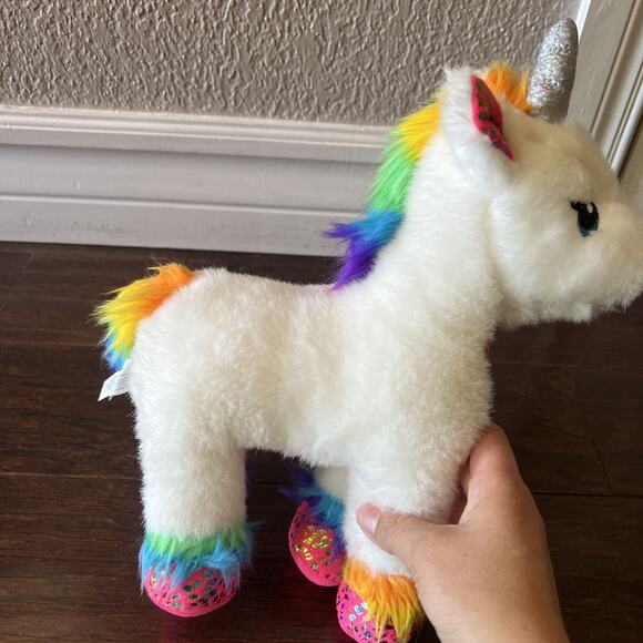 Build A Bear Magic Shimmer Plush White Unicorn Horse 14” Stuffed Animal EUC - Picture 5 of 8